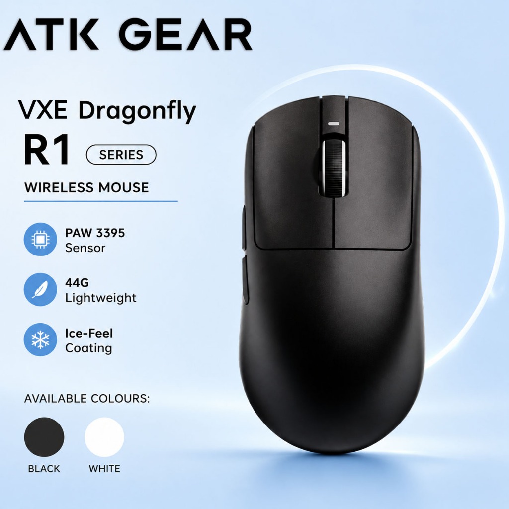 ATK VXE Mouse Dragonfly R1 Series Wireless Bluetooth Mouse Gaming ...