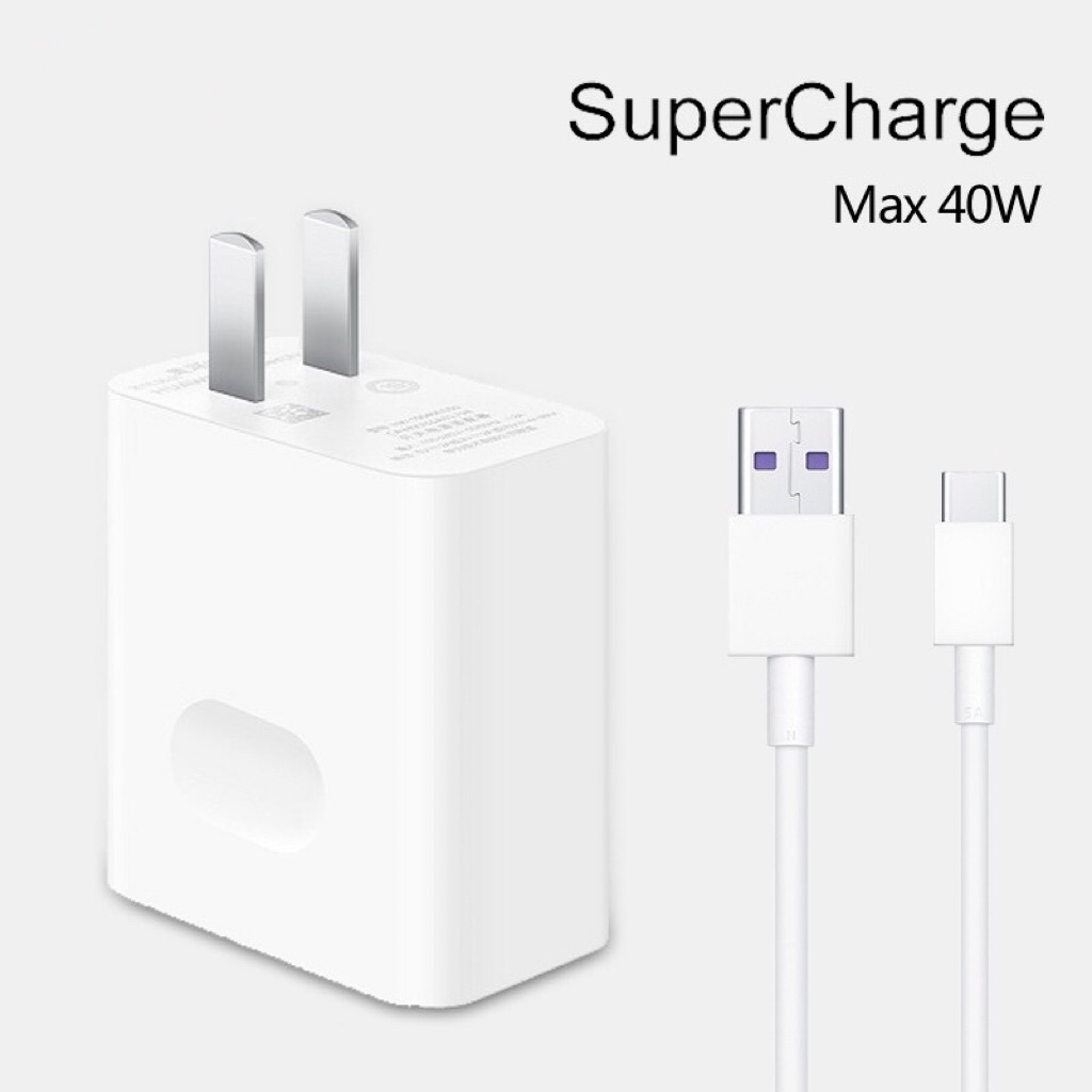 Huawei Charger 40W Super Fast Charger Adapter Type C 5A USB Cable For ...