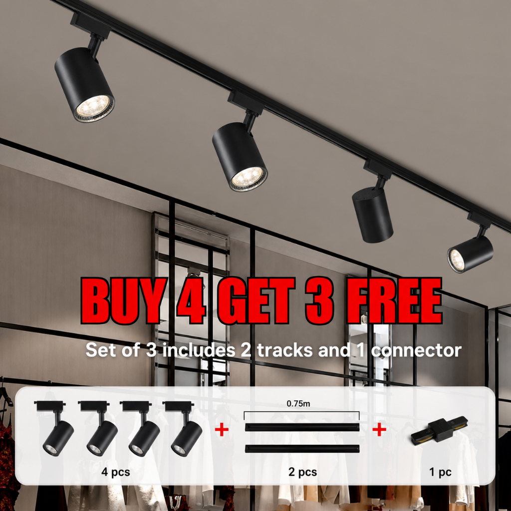 Tri color Track Light Set Track Lamp Led Ceiling Light Spotlight 3/4 ...