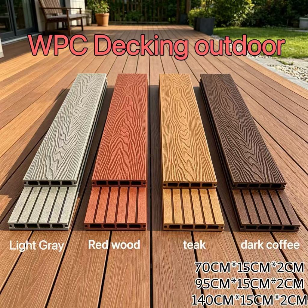 WPC Decking Outdoor Plastic Wood Flooring /Terrace WPC Decking | Shopee ...