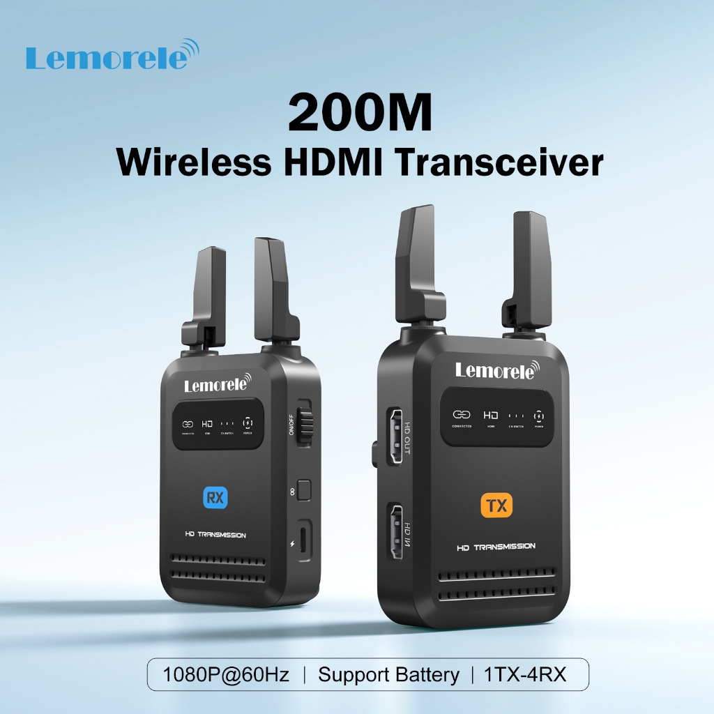 Lemorele R5000 HDMI Wireless Transmitter Receiver 200m 1080P Folding ...