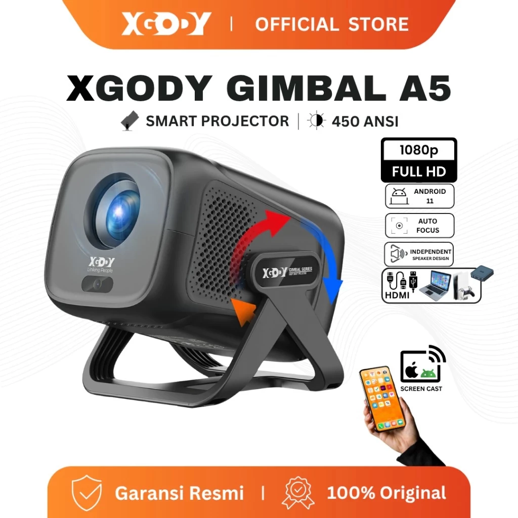 XGODY Gimbal A5 Smart Projector