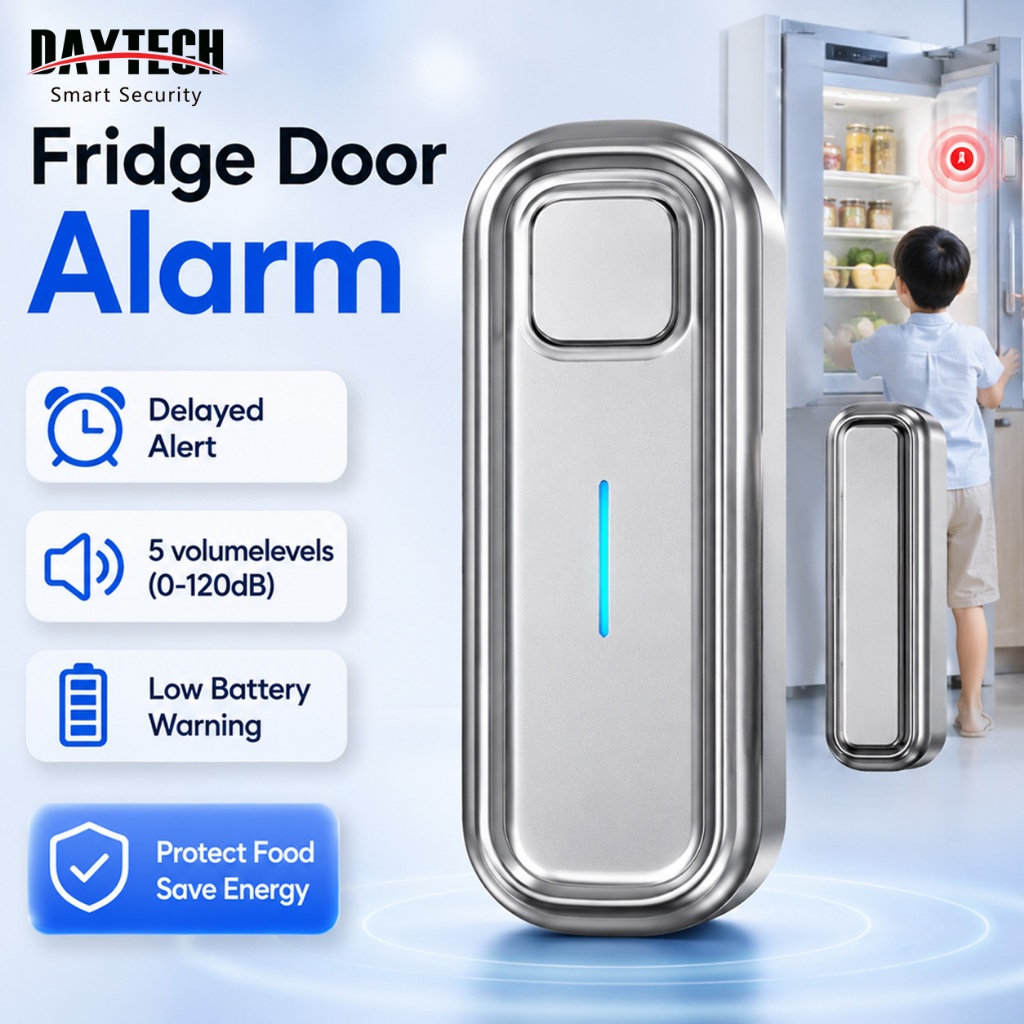DAYTECH Fridge Door Alarm Wireless Refrigerator Door Open Alert 120dB ...