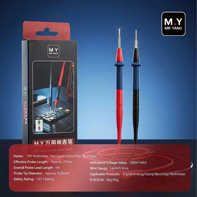 YCS M.Y ULTRA-FINE MULTIMETER TEST LEADS - 0.2MM 