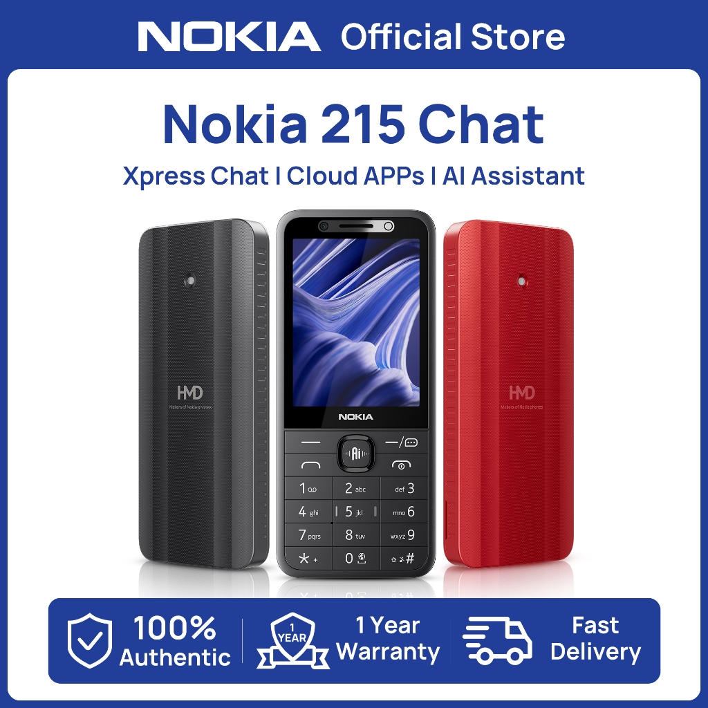 【2026 New】Nokia 215 Chat Dual 4G Network Online Xpress Chat Cloud Apps ...