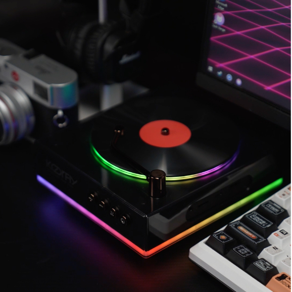 KORFLY KF-TIME BOX RGB Retro Bluetooth Speaker Dynamic RGB Ambient ...