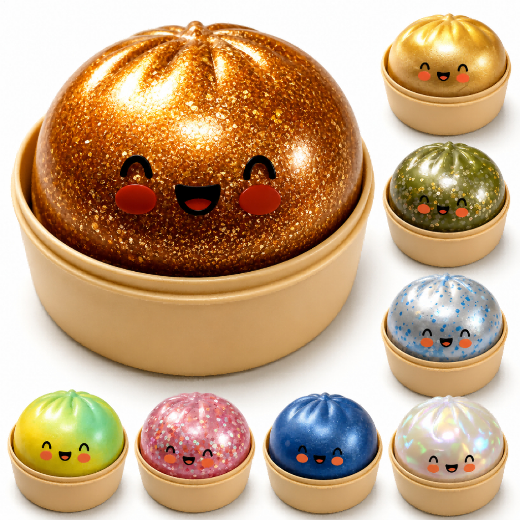 Hot Selling Item Glitter Dumpling Squishy Stress-Relieving Ball, Rare ...