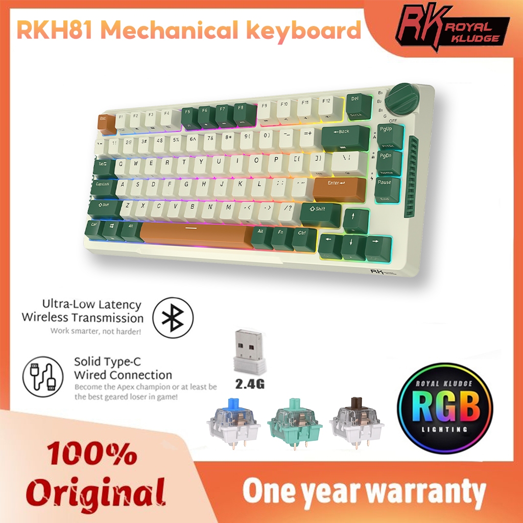RK H81 RK ROYAL KLUDGE 81 Key Gasket Structure Tri-Mode RGB Wired ...