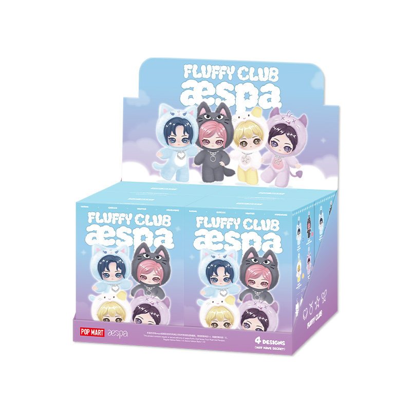 POPMART Set aespa Fluffy Club Blind Box KARINA GISELLE WINTER