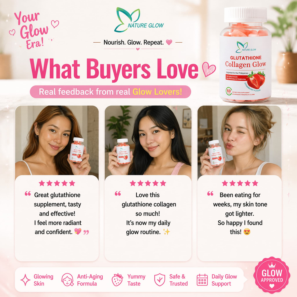 is nature glow glutathione fda approved BUY 1 TAKE 1】Nature Collagen Glow Gummies Whitening Body Halal Certified Hydrates & Brightens Skin ️Promotes Smooth Skin canprev supplements