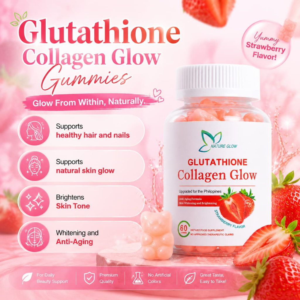 glutathione collagen glow gummies reviews Nature Glow - Strawberry Flavor 60 Organic 𝐆𝐥𝐮𝐭𝐚𝐭𝐡𝐢𝐨𝐧𝐞 𝐆𝐥𝐨𝐰 𝐎𝐟𝐟𝐢𝐜𝐚𝐥 𝐏𝐡𝐢𝐥𝐢𝐩𝐩𝐢𝐧𝐞𝐬 |