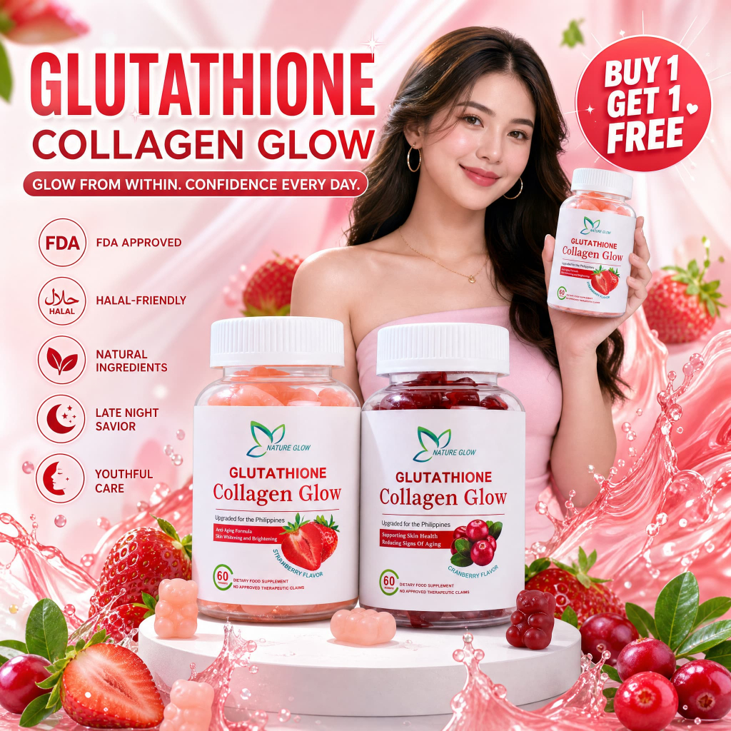 where to buy nature glow glutathione collagen glow Get your daily dose of beauty in a delicious gummy!  gummies make it easy support your skin's health and radiance. Shop now at Budget Hut! #healthyskin Nature Glow Collagen Glow(Strawberry flavor)