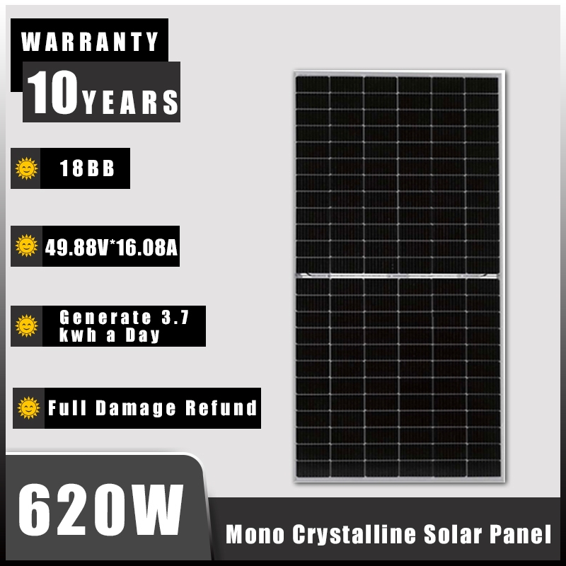 18BB Solar Panel 【Dual Glass 620 Watts】New Monocrystalline Silicon 620W ...