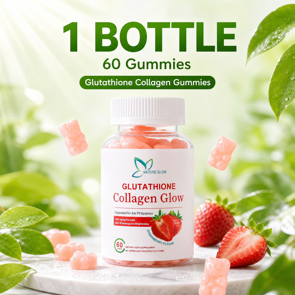 FDA Approved】Nature Glow Glutathione Collagen Gummies Beauty White Anti-aging Supports overall skin health Supports a youthful complexion skin care set for women