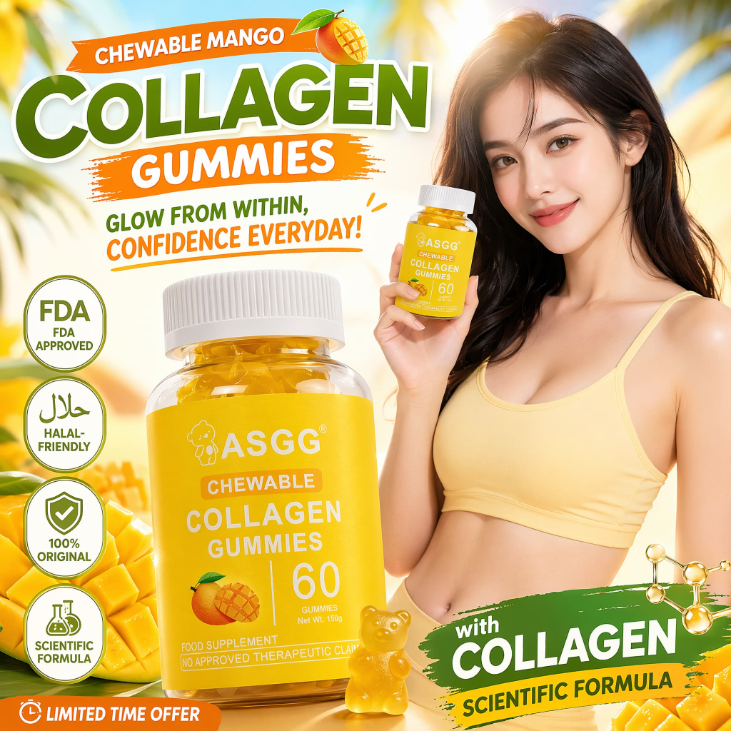 ASGG Glutathione Collagen Gummies With Vitamin C/Gluta C for Skin Beauty Supplements Anti-aging