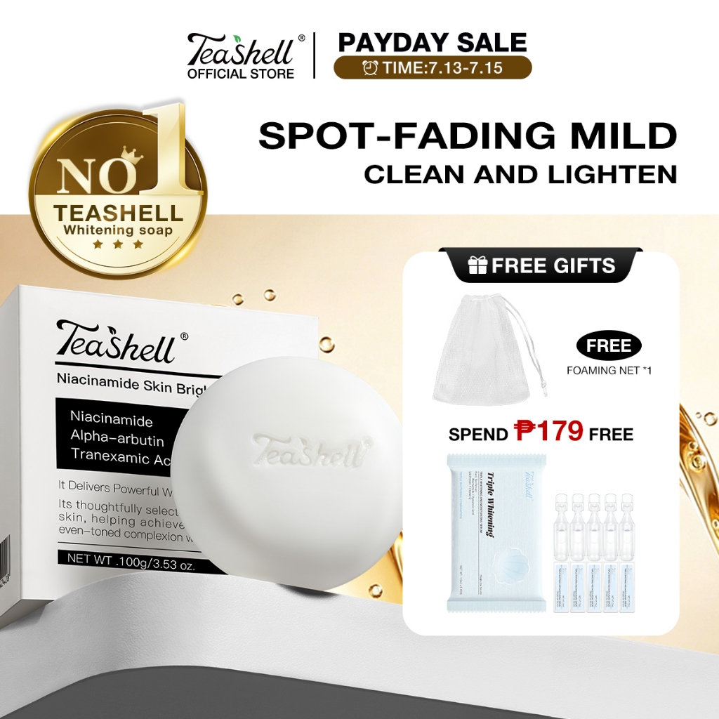 glutathione for acne philippines 【FDA Approved】Teashell 5%Niacinamide Whitening Soap 100g Skincare Bar Exfoliates Gently Oil Control Anti-Acne Fade Dark Spots Face & EWLC Glutathione Niacinamide Sheet Mask Size:120 Caps