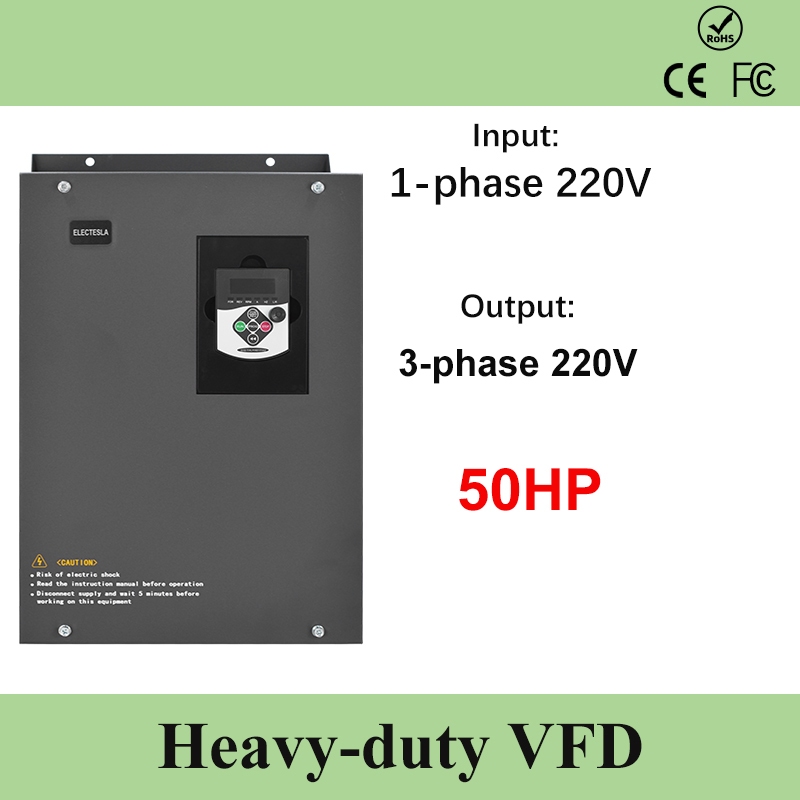 37kw Variable Speed Drive 50hp 220v Variable Frequency Drive Heavy Duty ...