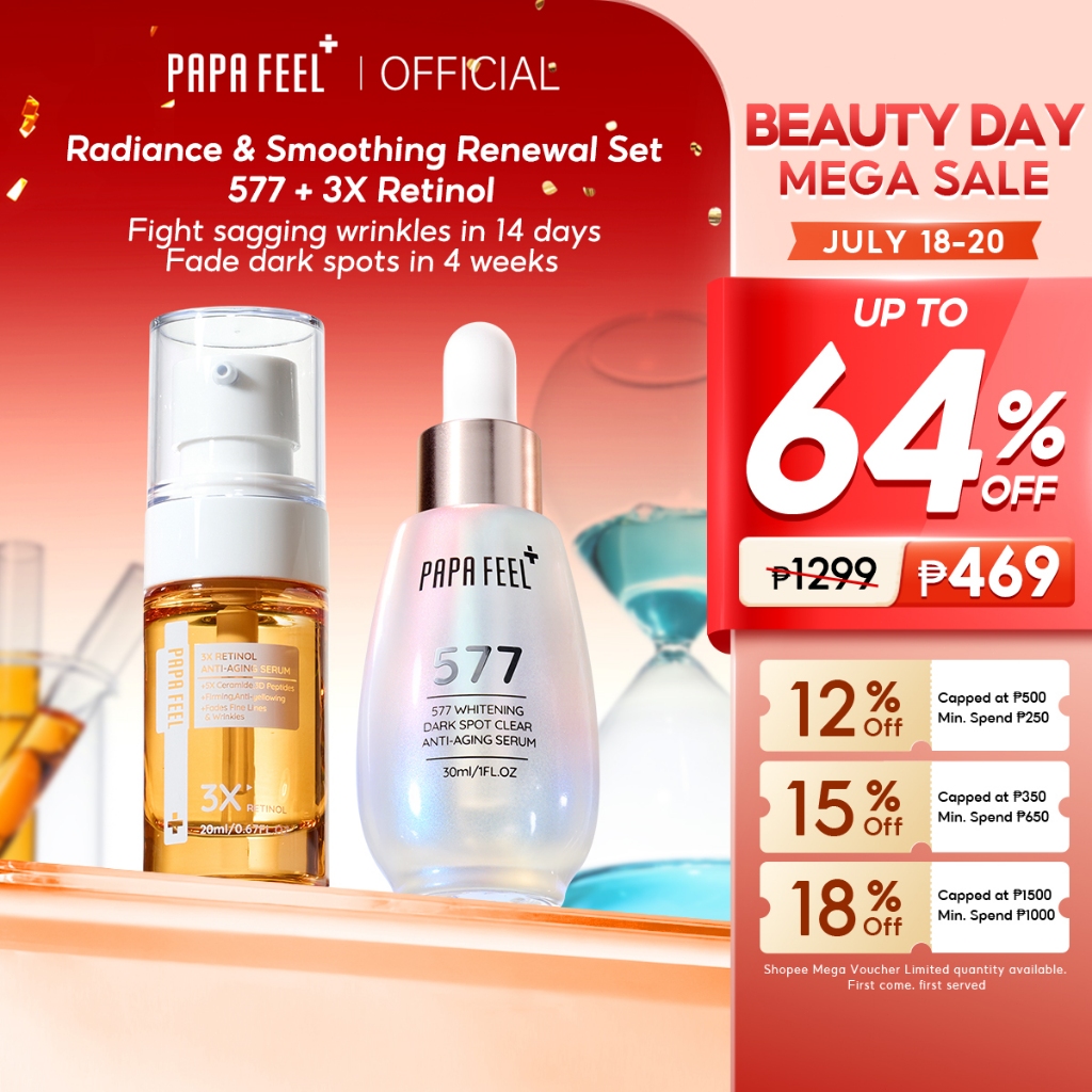 Set] PAPA FEEL 577 Fade Dark Spot + 3X Retinol Anti Aging Serum