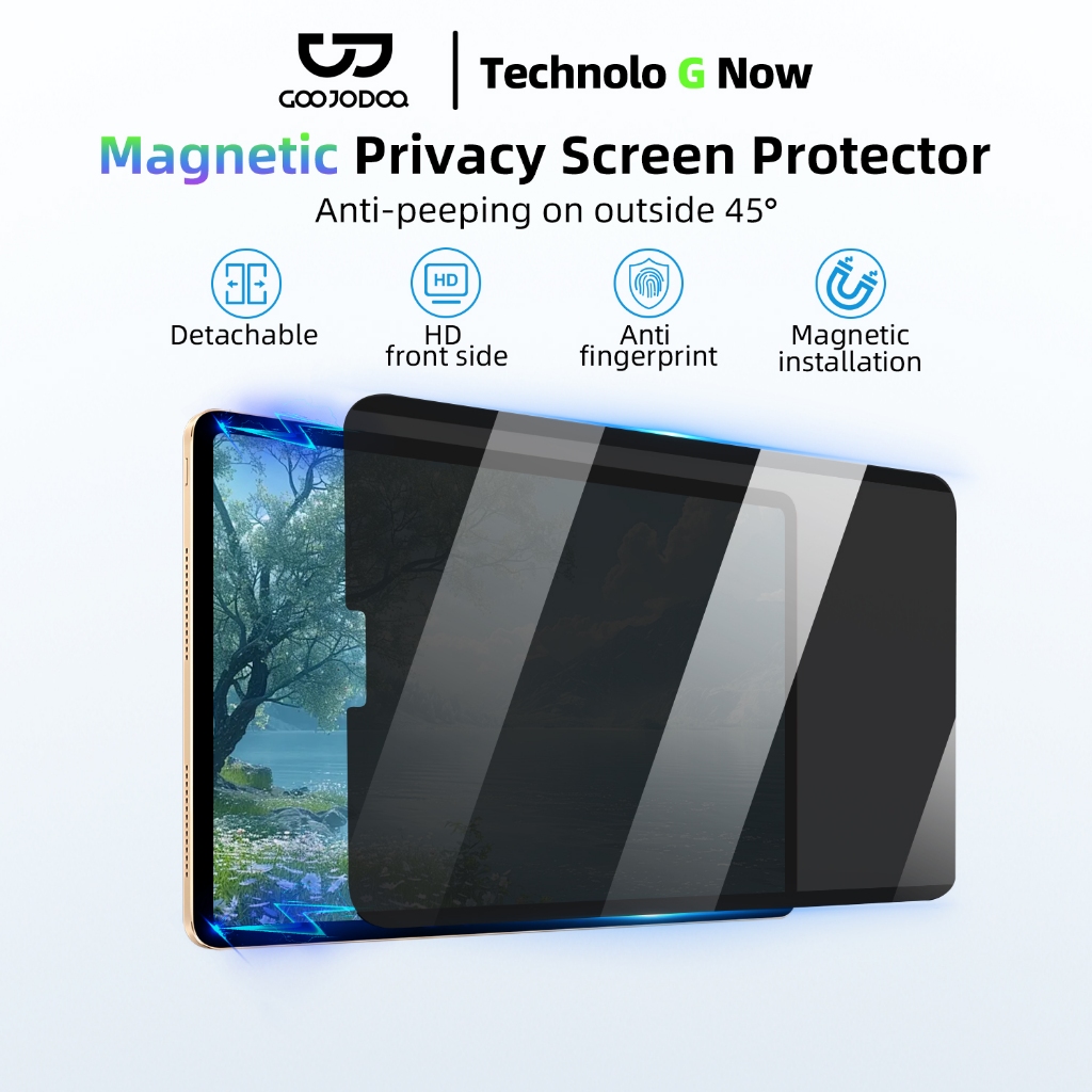 GOOJODOQ Magnetic Screen Protector for iPad Privacy protection Pro 11 ...