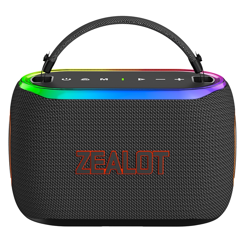 ZEALOT S182 Portable Bluetooth Speaker 60W Super Bass TWS Stereo RGB Light  Bluetooth 5.3 8000mAh Battery Wireless Sound Box For Camping Beach Outdoor  ...