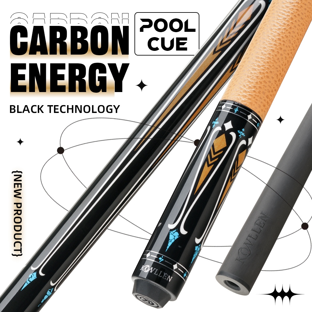 KONLLEN Carbon Fiber Pool Cue Stick 58-inch Professional Pool Sticks ...