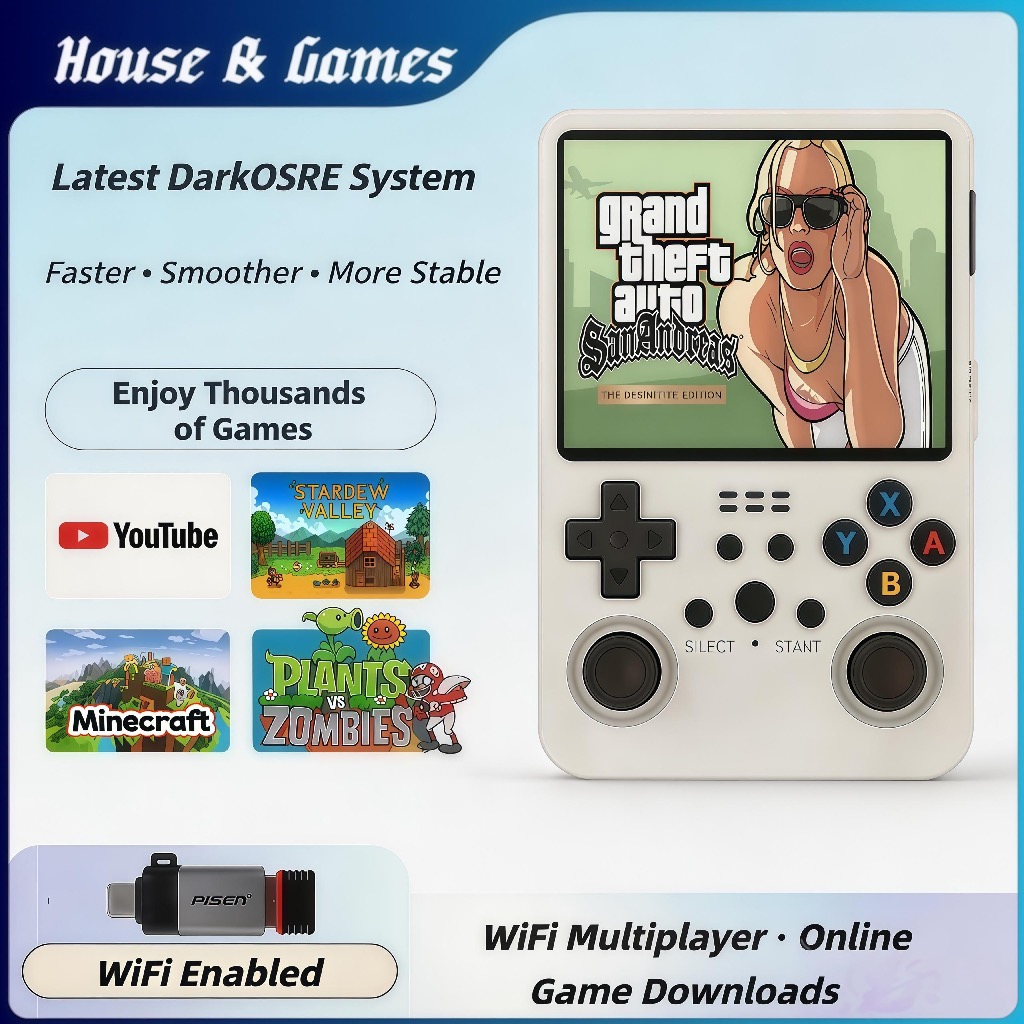 R36S with Latest DarkOSRE System Original Portable Retro Arcade ...