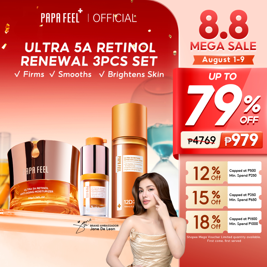 PAPA FEEL [FDA] 【ULTRA 5A RETINOL RENEWAL 3PCS SET】ULTRA 5A