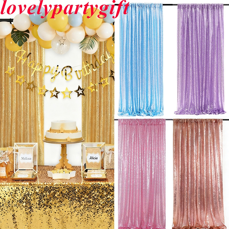 60x240cm Sequin Backdrop Curtains Champagne Pink Gold Silver Background ...