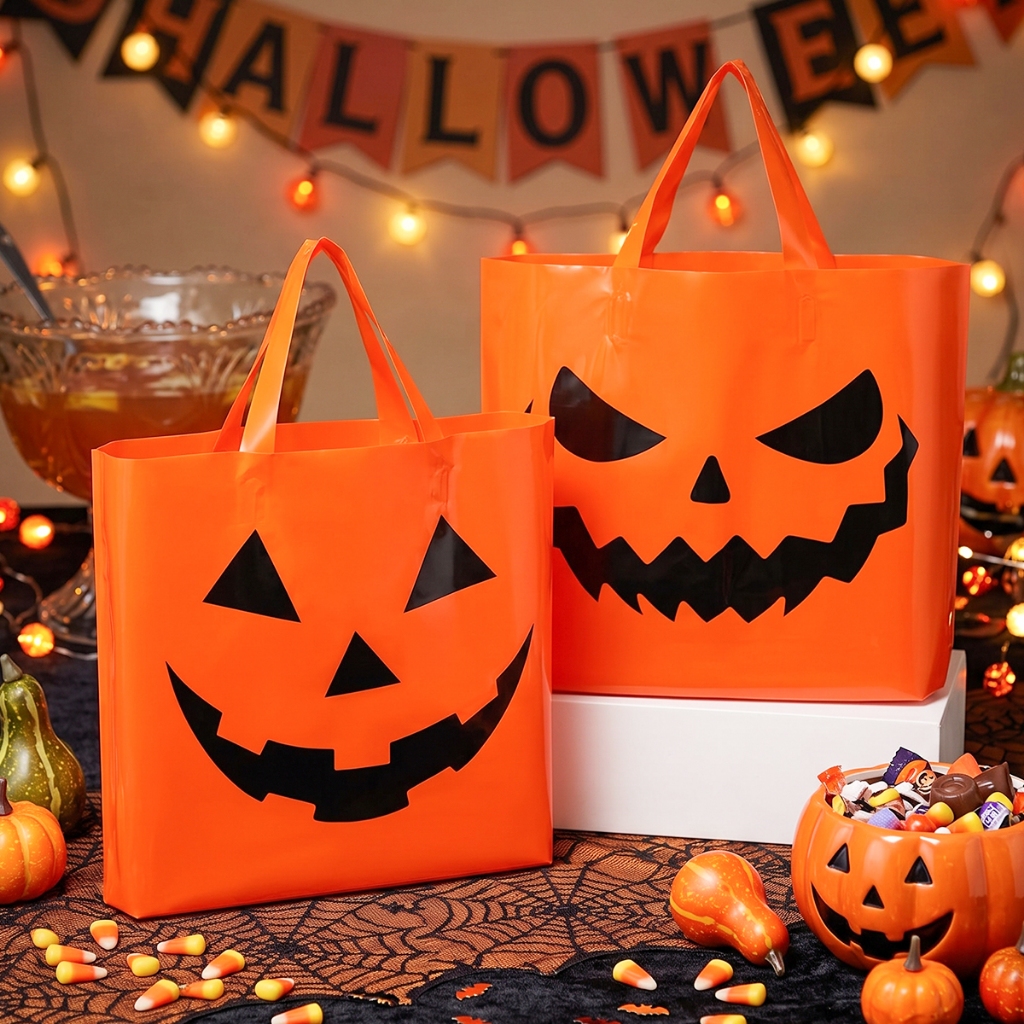 5/10pcs Halloween Tote Bag Pumpkin Handbags Gift Bags For Candy Trick ...