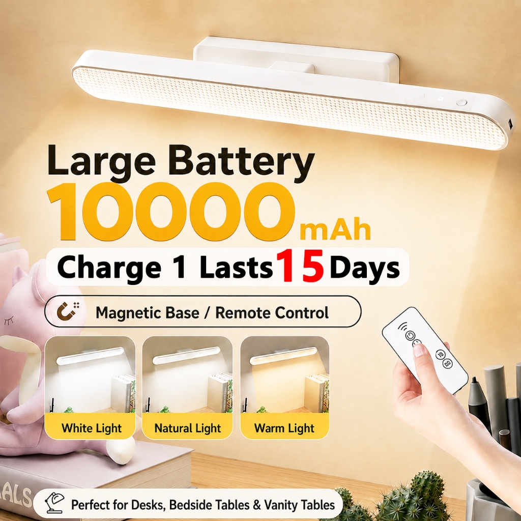 Magnetic LED Light Rechargeable Table Lamp For Study Remote Control ...