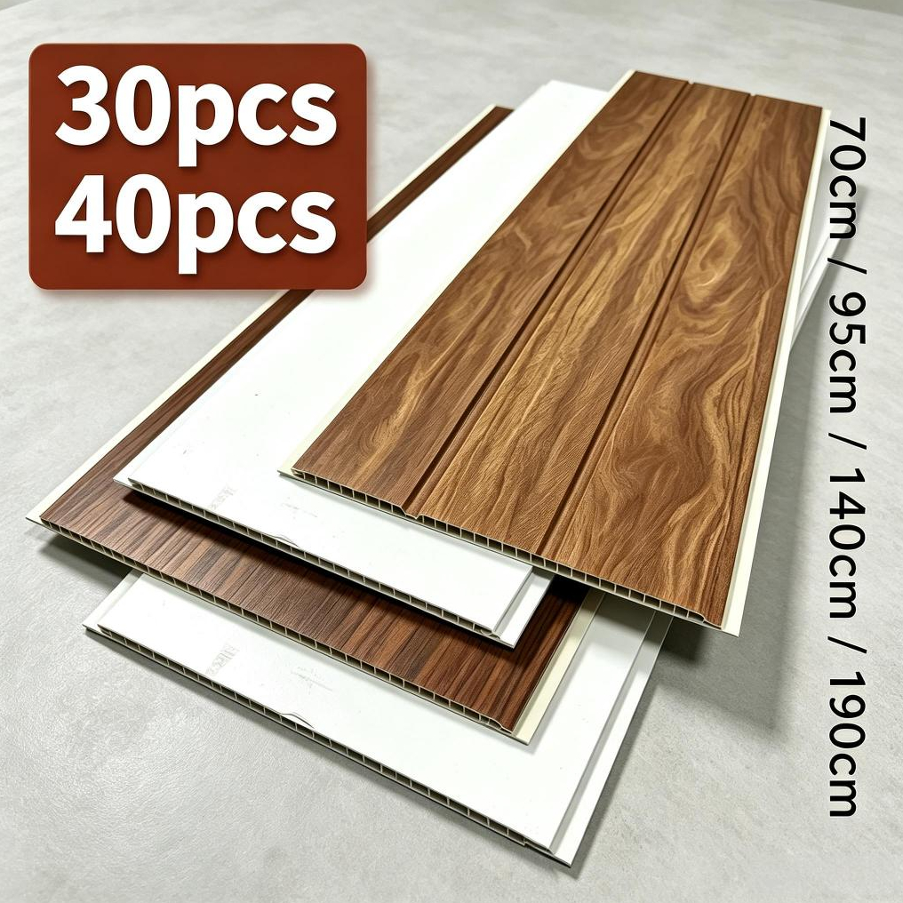 30pcs/40pcs PVC Wall Panel Kisame Ceiling | Waterproof Anti Mold ...