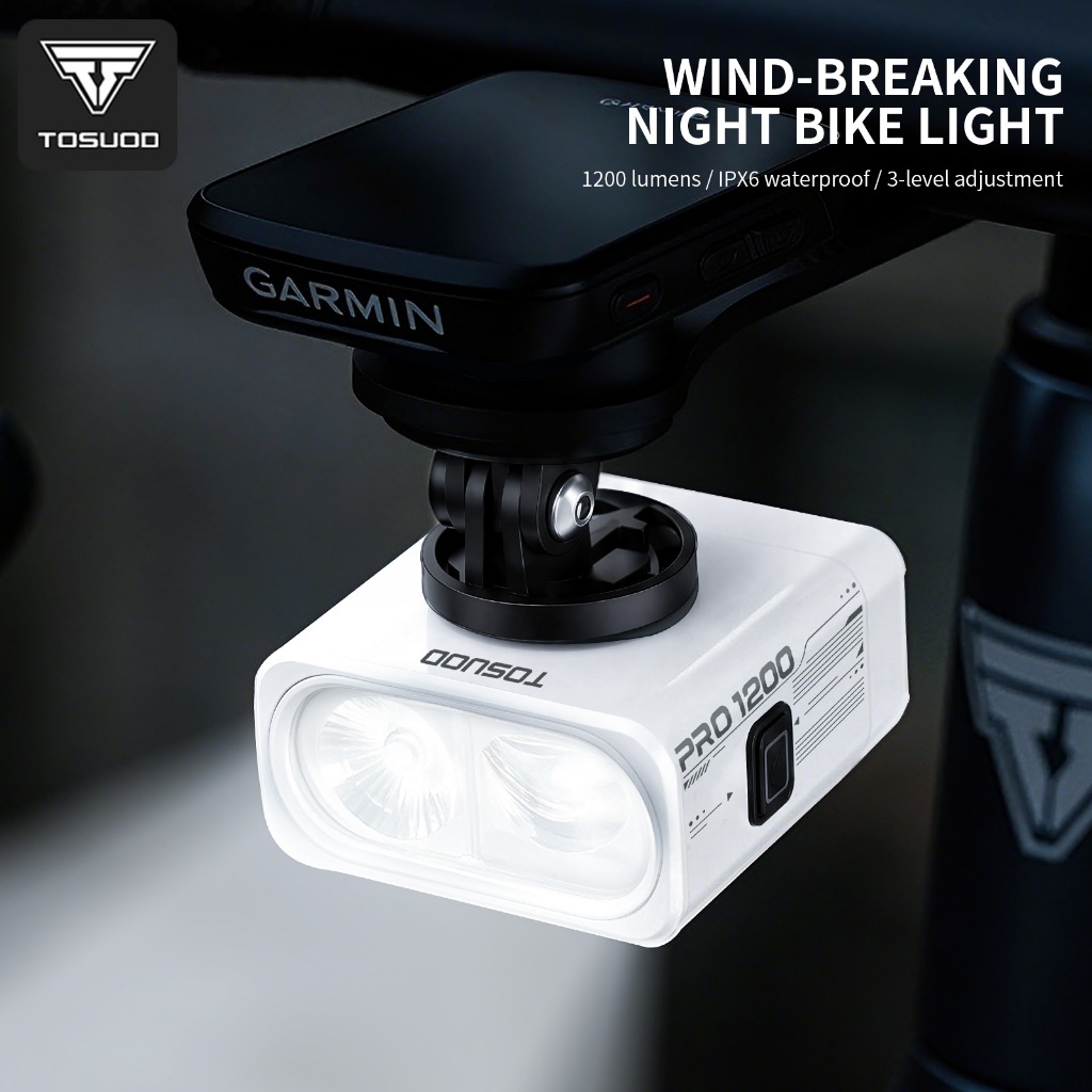 TOSUOD LED Bike Light Waterproof Bike Hanging Headlight 1200LM Remote ...