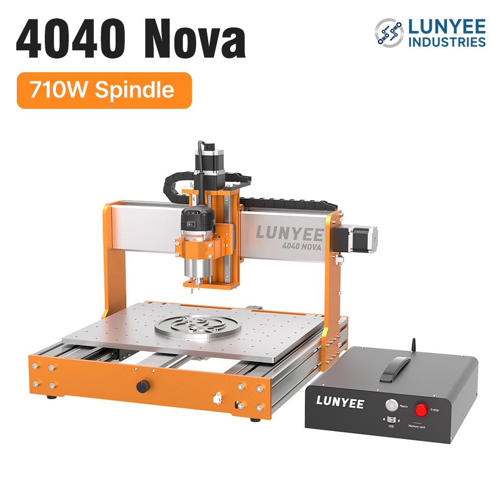 LUNYEE NEW 4040 Nova CNC Router Machine All-Metal design laser ...