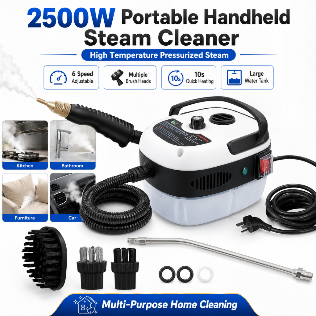 Steam Cleaners, 2500W Portable Handheld High Temperature Pressurized ...