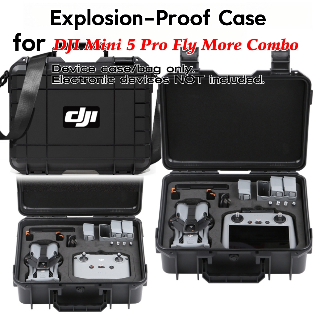 For DJI Mini 5 Pro Fly More Combo Hard Case, Shockproof Matibay Water ...