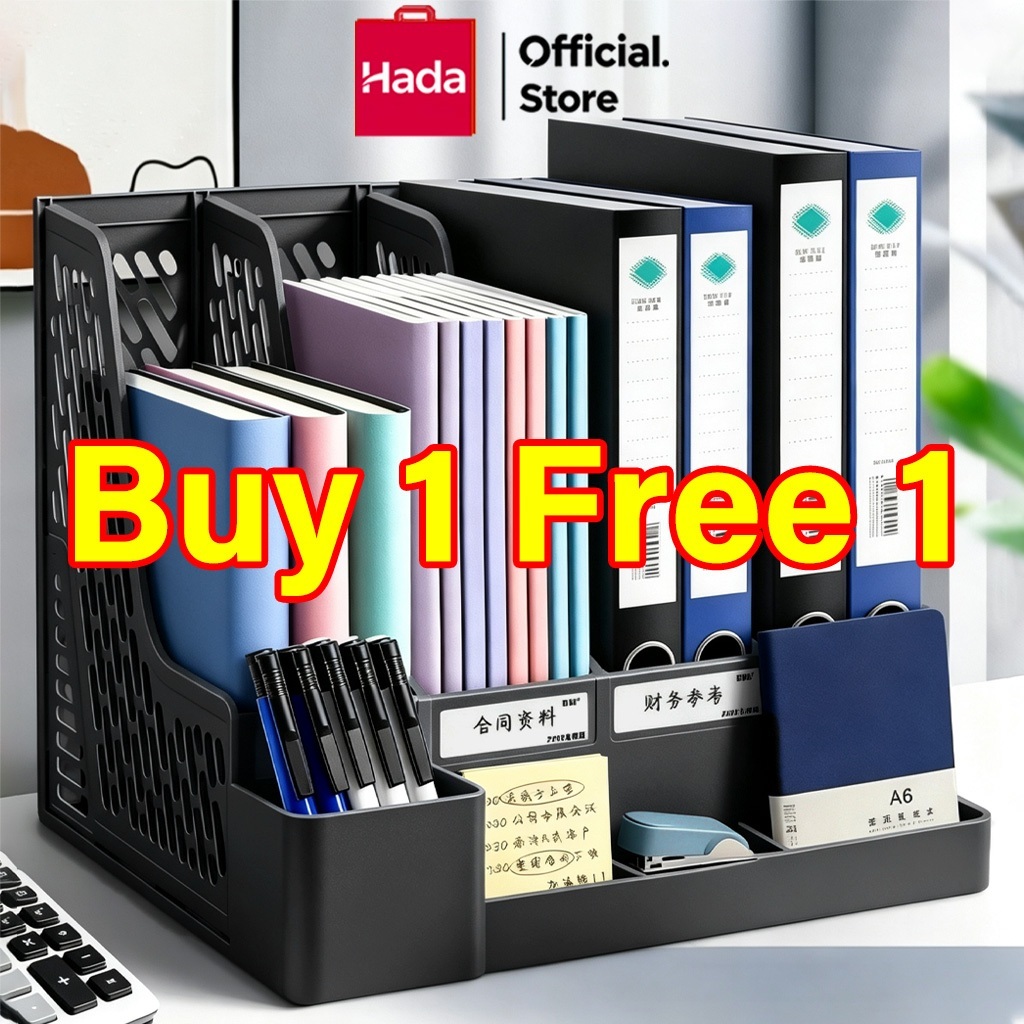 4 Column File Data Storage Rack PP Material Multi-functional Books ...