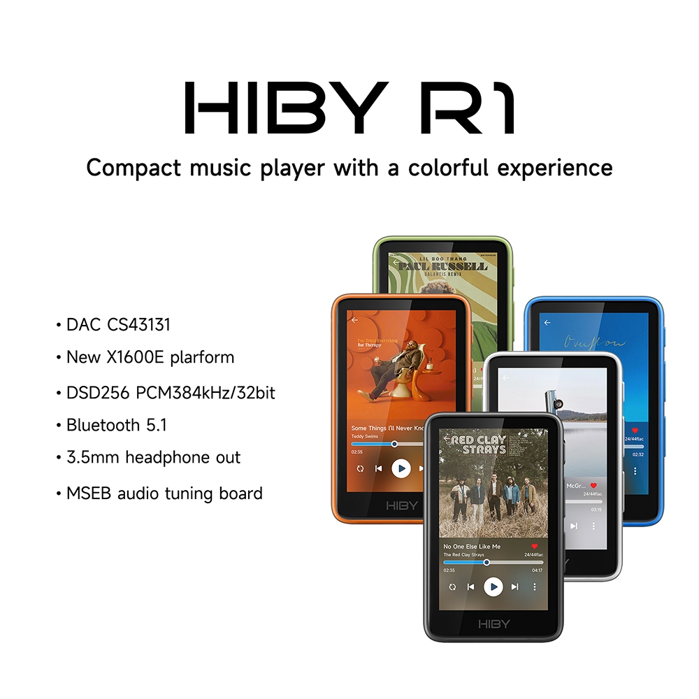 HiBy R1 HiFi MP3 Player with Bluetooth 5.1 Tidal Qobuz DSD 256 Native ...