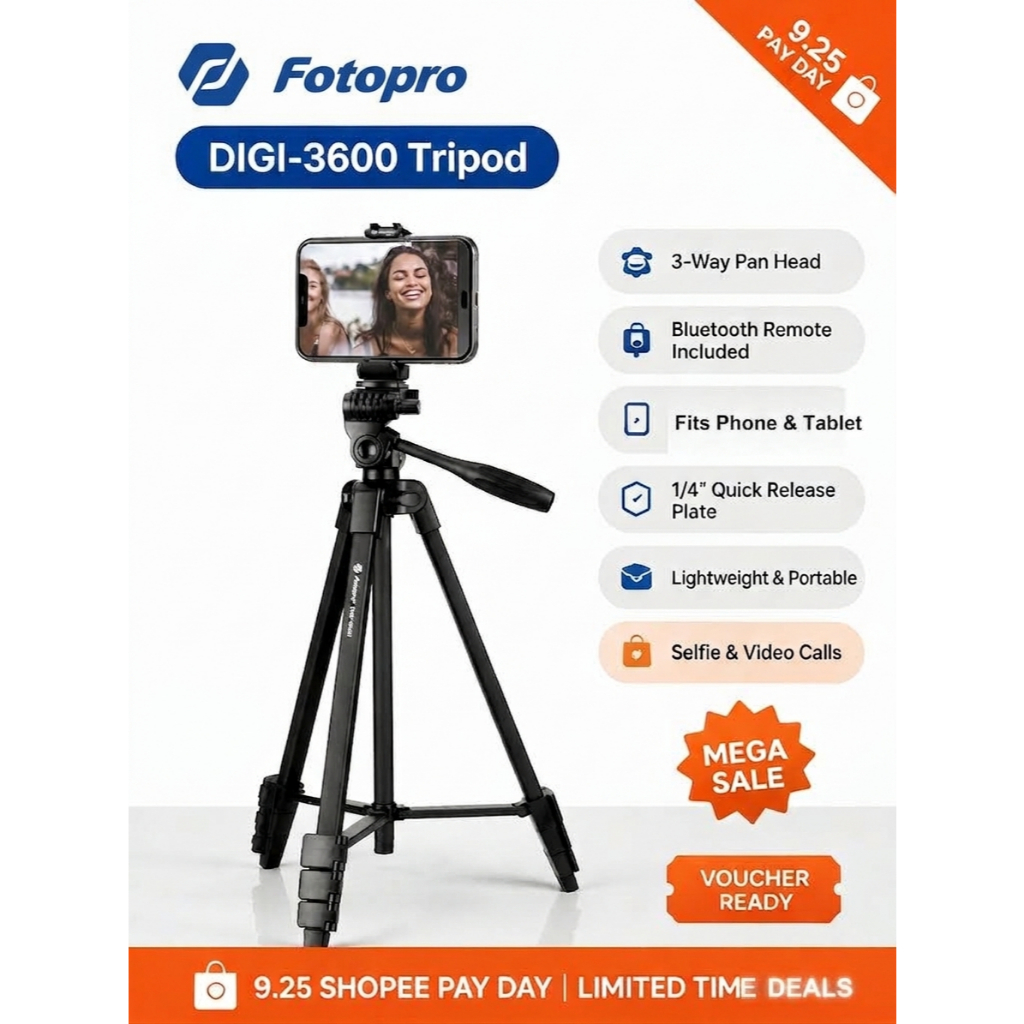 Fotopro DIGI-3600/3700 Universal Tripod & Camera Gimbal for Mirrorless ...