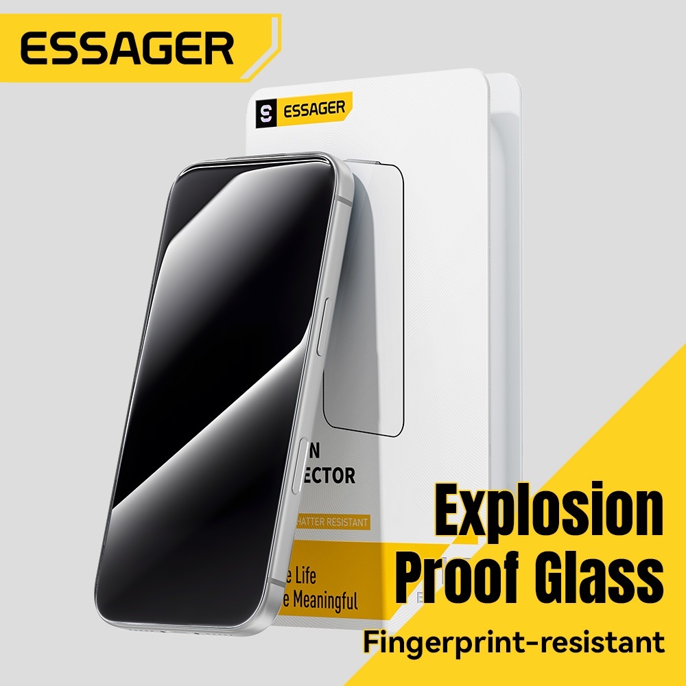 ESSAGER 9H Hardness Tempered Glass Screen Protector, Auto Alignment ...