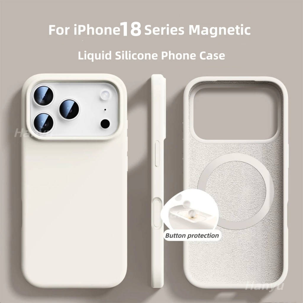 （Support Magnetic）15Color Liquid Silicone Phone case For iPhone 18 17 ...