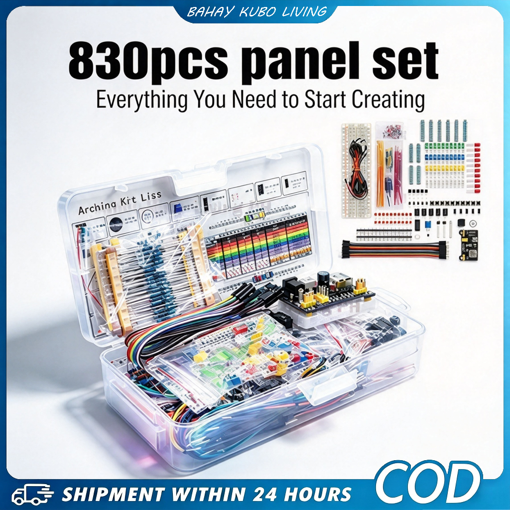 Electronic Component Starter Kit with 830 Tie-points Breadboard for ...