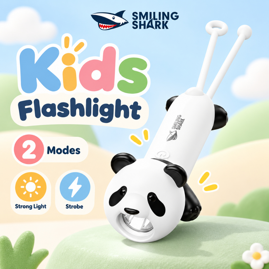 SMILING SHARK SD5549 LED Flashlight Kids Cartoon Torch Light ...