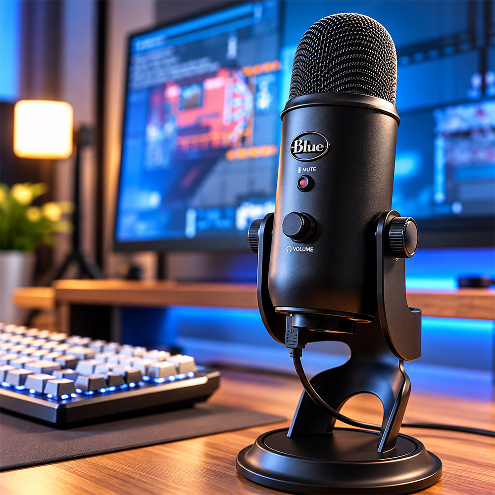 Logitech Blue Yeti USB Condenser Microphone 4 Pickup Patterns for ...