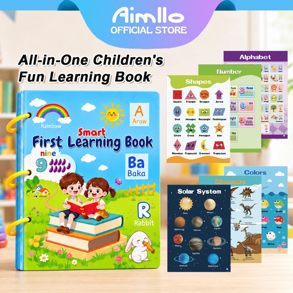22 in 1 Learning Book For Baby Numbers Alphabet Educational Learning ...