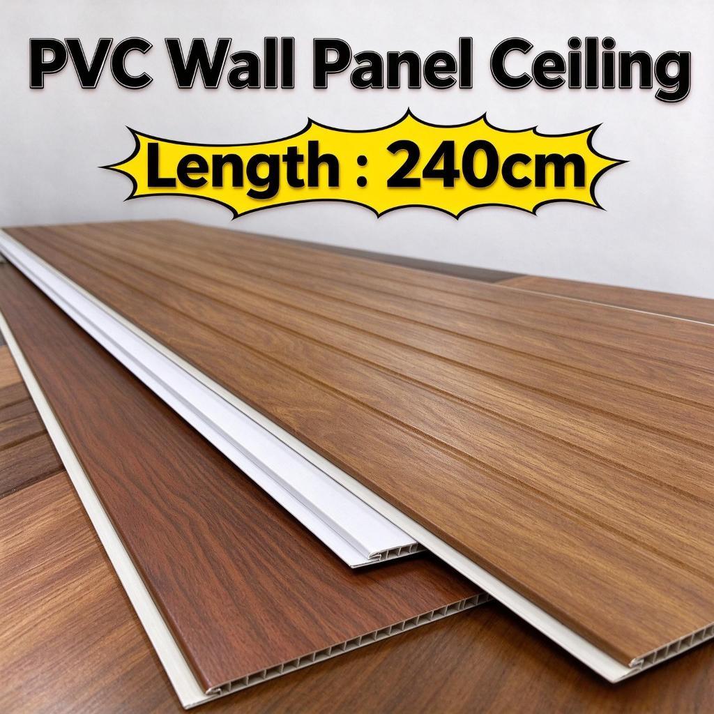 240cm PVC Ceiling Kitchen Wall Panel Fluted Groove Panel Moisture Proof ...