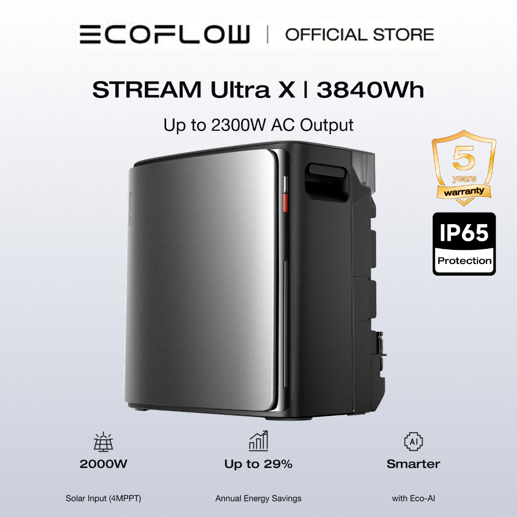 EcoFlow Stream Ultra X 3.84kWh Balcony Power Plant, 4 MPPT (Renew)2KW ...