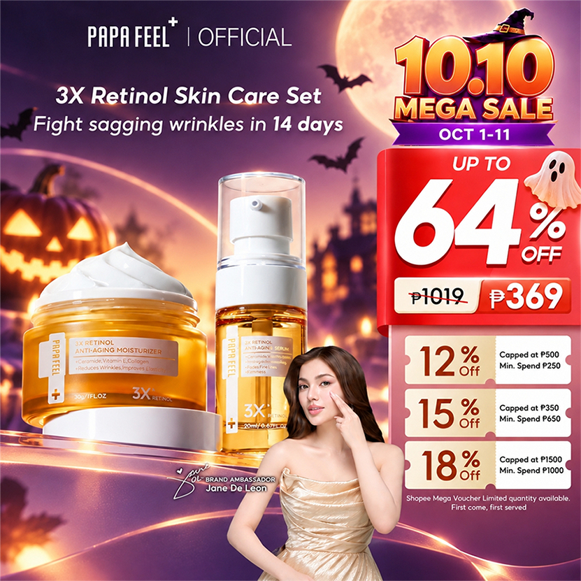 PAPA FEEL Anti Aging Set 3X Retinol Serum+Cream bright Anti