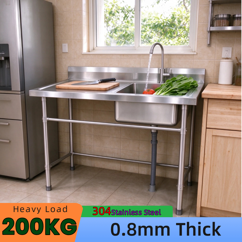Freestanding Lababo Kitchen Sink Complete Set 304 Stainless Steel ...
