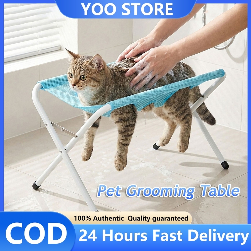 Foldable Pet Grooming Table Dog Bath Stand Pet Grooming Hammock with ...