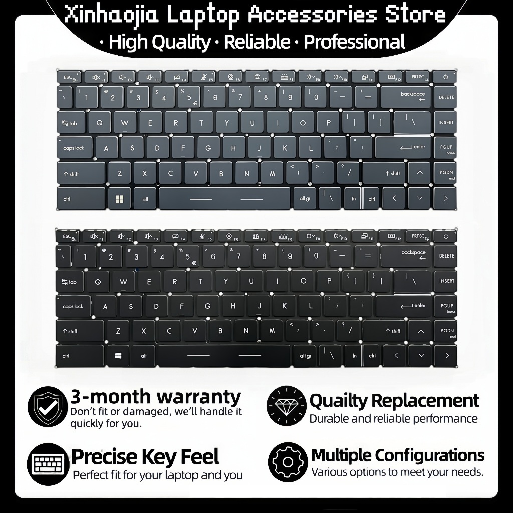 Laptop Keyboard Compatible MSI Modern 15 A4M Modern 15 A5M MS-155K MS ...